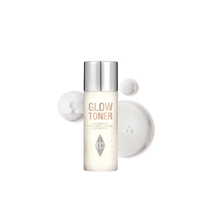 Charlotte Tilbury Glow Face Toner - Exfoliating Toner for Oily Skin - Helps to Reduce The Appearance of Pores, Hydrate & Plump Skin - Delicately Scented with Rose & Lemon