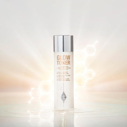 Charlotte Tilbury Glow Face Toner - Exfoliating Toner for Oily Skin - Helps to Reduce The Appearance of Pores, Hydrate & Plump Skin - Delicately Scented with Rose & Lemon