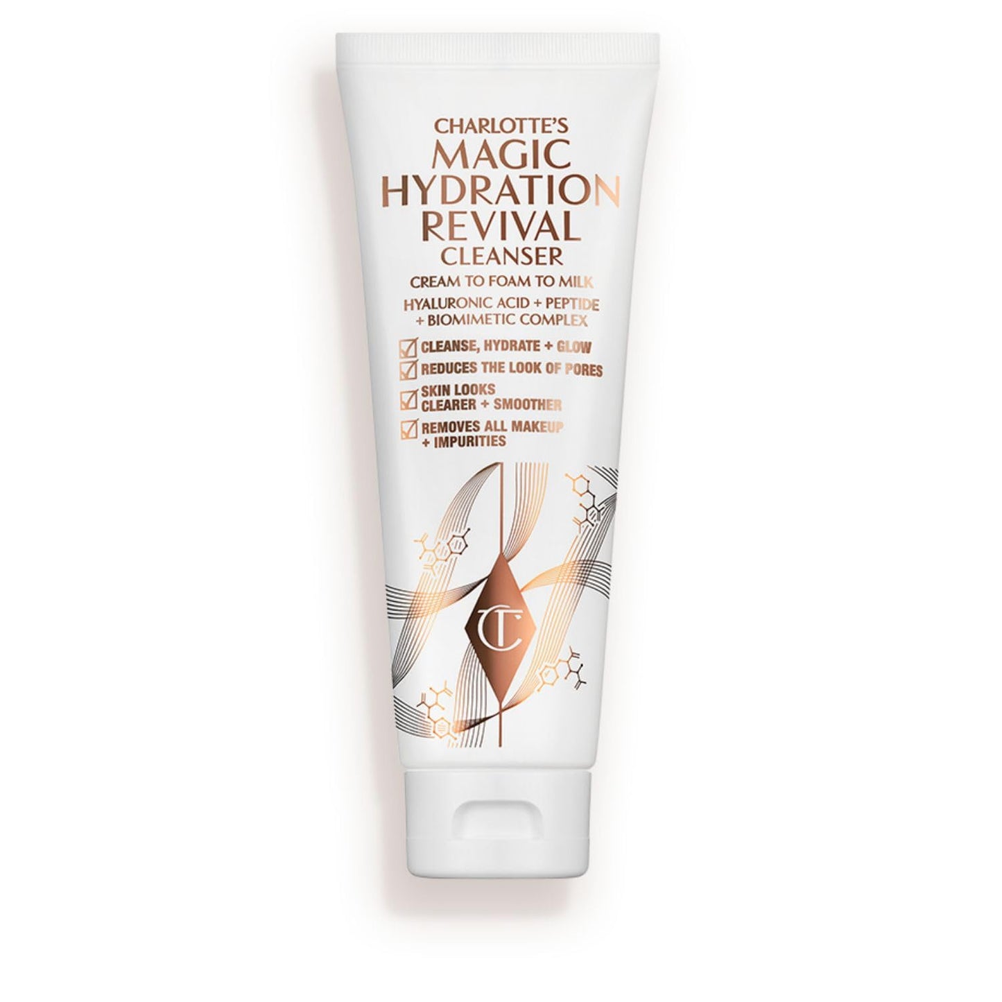 Charlotte Tilbury Magic Hydration Revival Facial Cleanser - Gentle, Foaming Face Wash to Hydrate, Revive & Prime Skin - Helps Reduce the Appearance of Pores While Removing Makeup & Impurities
