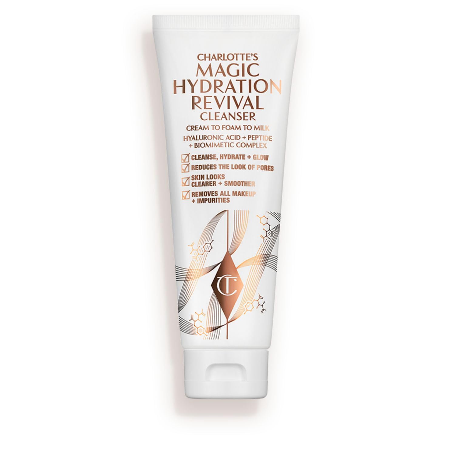 Charlotte Tilbury Magic Hydration Revival Facial Cleanser - Gentle, Foaming Face Wash to Hydrate, Revive & Prime Skin - Helps Reduce the Appearance of Pores While Removing Makeup & Impurities