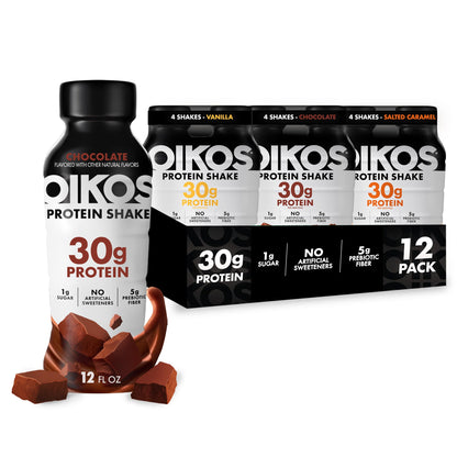 Oikos Protein Shake, Salted Caramel, 30g Protein, 12 fl oz, 12 Count