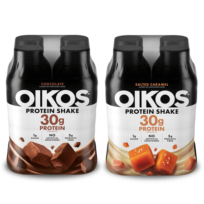 Oikos Protein Shake, Salted Caramel, 30g Protein, 12 fl oz, 12 Count