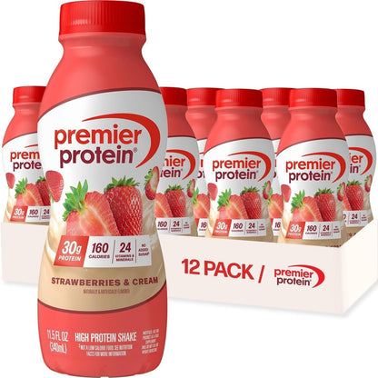 Premier Protein 30g High Protein Shake, Peaches & Cream, 12 Pack