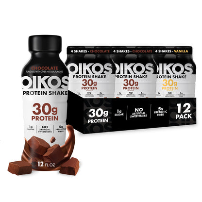 Oikos Protein Shake, Salted Caramel, 30g Protein, 12 fl oz, 12 Count