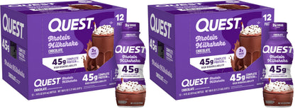 Quest Nutrition Strawberry Protein Shake, 45g Protein, 2g Sugar, 12 Count