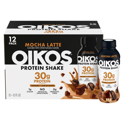 Oikos Protein Shake, Salted Caramel, 30g Protein, 12 fl oz, 12 Count