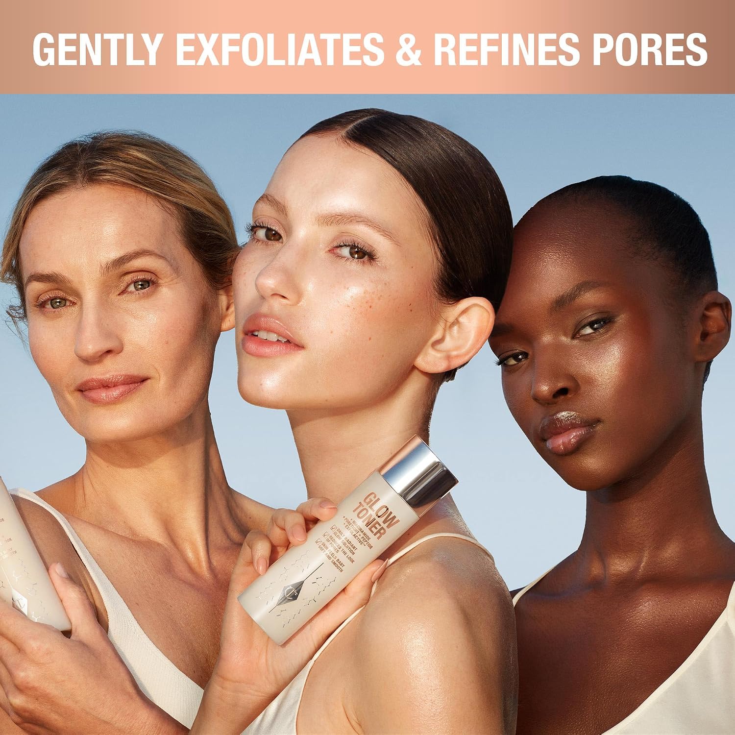 Charlotte Tilbury Glow Face Toner - Exfoliating Toner for Oily Skin - Helps to Reduce The Appearance of Pores, Hydrate & Plump Skin - Delicately Scented with Rose & Lemon