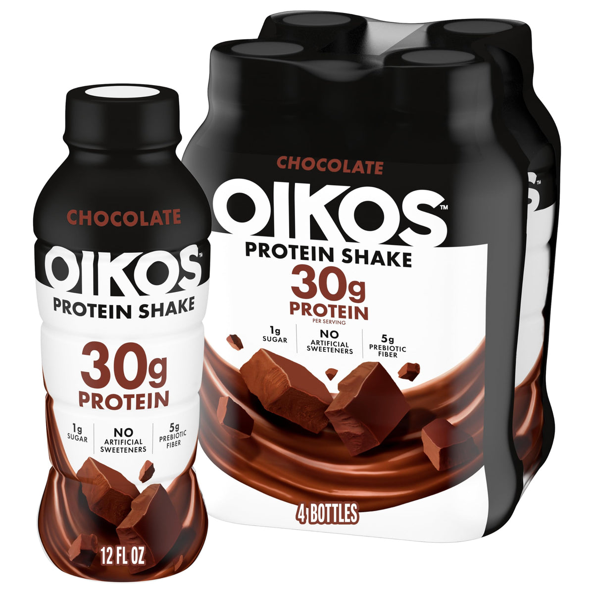 Oikos Protein Shake, Salted Caramel, 30g Protein, 12 fl oz, 12 Count