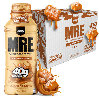 REDCON1 MRE RTD Protein Shake | Milk Chocolate | Lactose Free, 40g Protein - 12 Pack, 14 oz